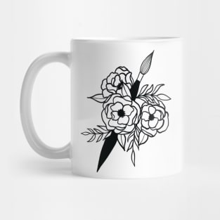 Flowers and Paint Mug